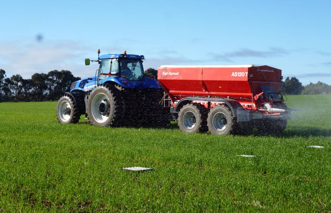 Agrispread has achieved accuracy and evenness of urea spreading on 36 metre controlled traffic farming systems during on-farm trials. One trial at Griffith, NSW was at 22 kilometres an hour in 15km/h winds gusting up to 19km/h.