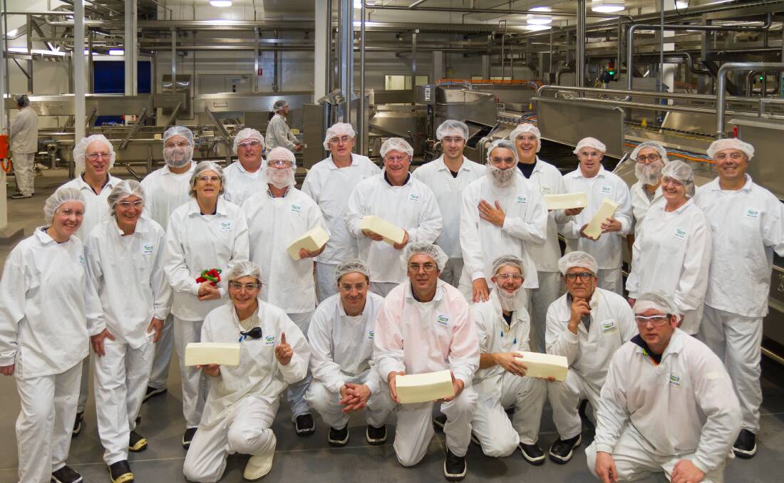 Staff at Stanhope's spanking new cheese plant in northern Victoria.