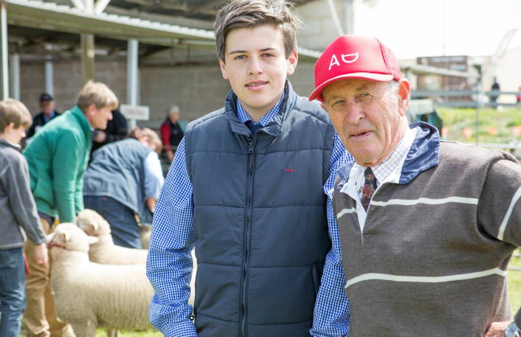 JUDGING CONNECTION:  Angus Day, Allendale stud, Bordertown and grandfather Graham Day were the sheep judges at Mount Gambier Show.