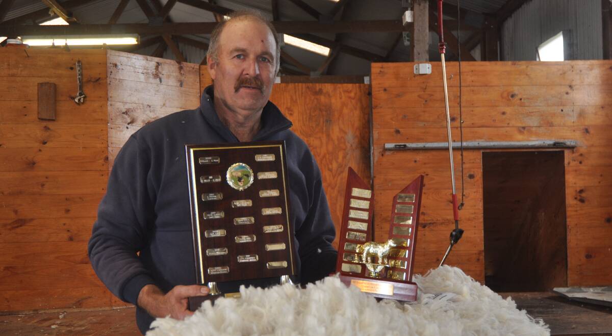 TOP BLOODLINES: Greg Growden, Wangoola Downs, Mundulla, had a hugely successful day at the Mundulla Hogget Competition, winning all three wool and meat classes. 