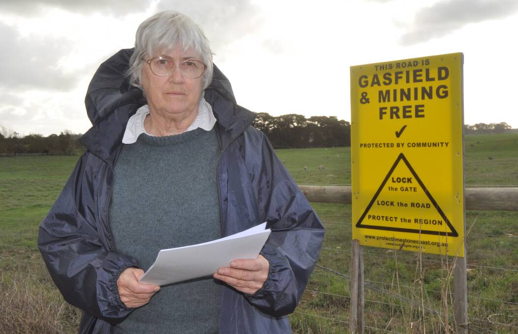 NO GO: Heather Heggie, Naracoorte, co-ordinated the road surveying in seven communities - Coles, Fox, Spence, Woolumbool, Conmurra, Avenue Range and Lucindale - which found 93.2 per cent opposition to any mining activity.