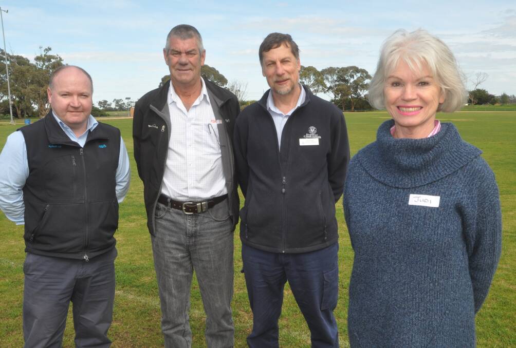 INFO SESSION: ANZ agribusiness manager Paul Scullion, Zoetis sales manager Gary Glasson, Biosecurity SA's Jeremy Rogers and SA Beef president Judi McCallum.