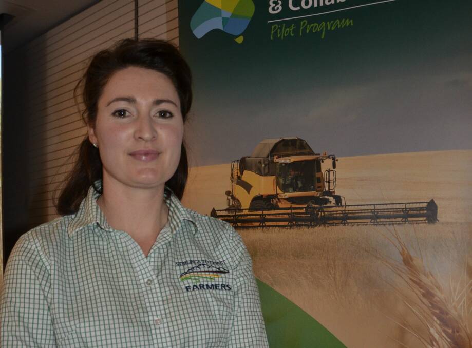 Stirlings to Coast Farmers group project officer Victoria Bennett says the group hopes to form a co-operative to value-add its grain through a feedmill and lamb feedlot.