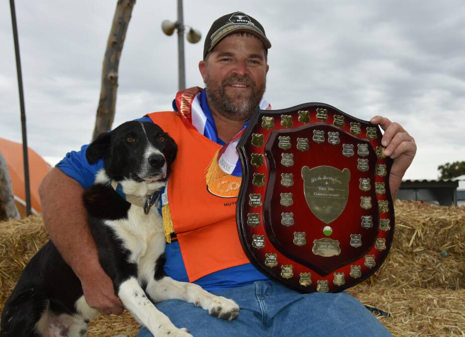 TIRELESS COMPANION: Lee Mickan, Loxton, with his 2018 CopRice SA Yard Dog Association state champion, Waramara Joker.