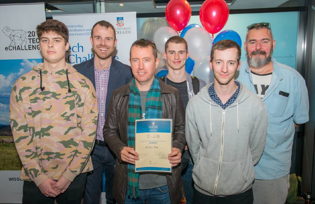 LABOUR SAVING: The Wireless Farm team of (front) James Muir, Jack Klimpsch, Jake Geltch and (back) Dan Winson, Stephen Cassidy and Nathan Hill won the inaugural eTech Challenge.