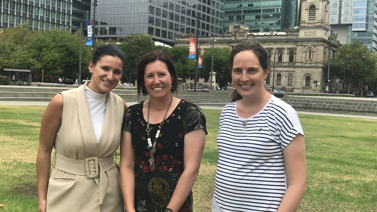 Three of the four finalists for the South Australian 2020 AgriFutures Rural Women's Award - Marie Ellul, Henley Beach, Kellie Taylor, Cummins and Stephanie Schmidt, Worlds End.
