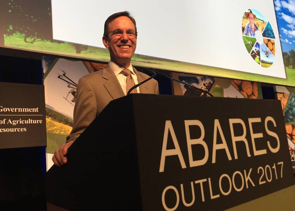 Deputy chief economist at the United States Department of Agriculture  Warren Preston speaking at this week' ABARES Outlook conference in Canberra.