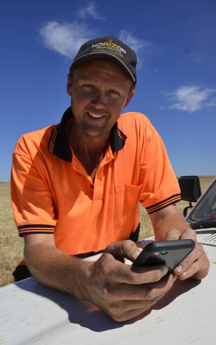 GREAT SERVICE: Pinnaroo cropper Wade Nickolls said local farmers were receptive to a special harvest text messaging service, which aimed to reduce the fire risk.