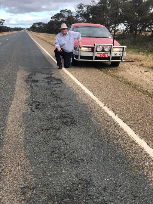 Member for Hammond Adrian Pederick on the Mallee Highway near Parilla. Picture supplied