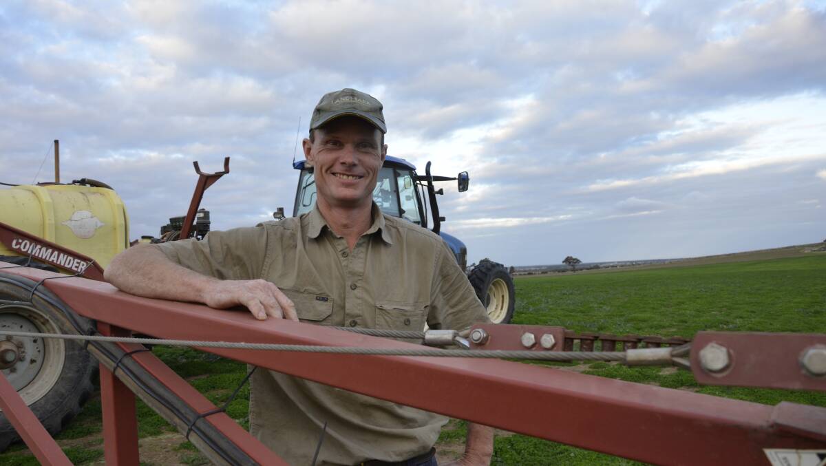 CROP PROTECTION: Strathalbyn cropper Phillip Eatts was out spraying crops against redlegged earth mites at the weekend. He said the season had been fantastic so far, but more rain was needed soon.