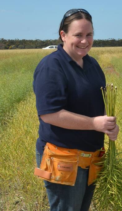 University of Melbourne researcher Angela Van De Wouw says while blackleg is showing signs of resistance to some fungicides there are still a range of effective options. Photo: E Leonard.