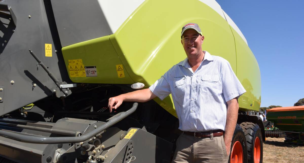 Jade Hawker, sales manager at Claas Harvest Centre at Lake Bolac, says there is good interest in his company's Quadrant range of square balers.