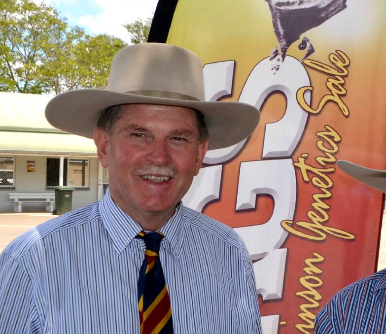 Sale success: Ken at the 2015 MAGS Droughtmasters sale which was established in Charters Towers in 2002 and has become a industry leading stud cattle sale.