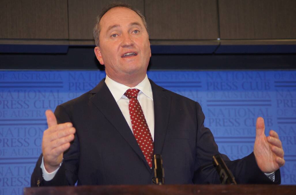 Nationals leader Barnaby Joyce.