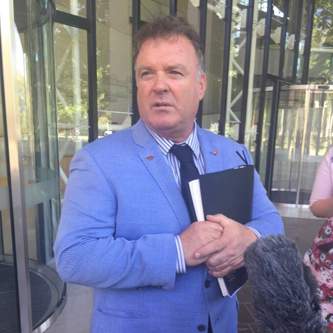 Rod Culleton talking to media outside the High Court in December.