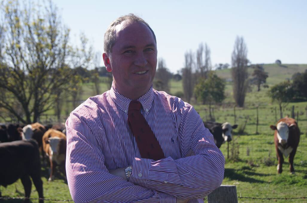 Agriculture and Water Resources Minister Barnaby Joyce.