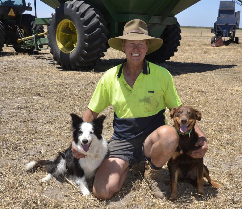 CONSIDER OPTIONS: David Newbold, Warooka, with dogs Ruby and Gus, says he will consider MPCI for the assurance it brings.  