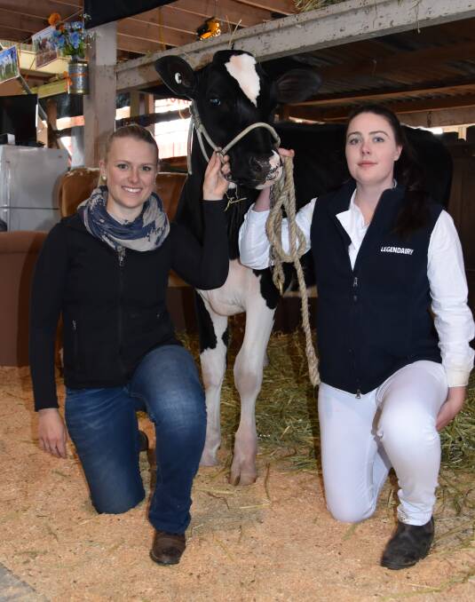 SHARING REALITY: Casey Treloar, Victor Harbor, and Ebony King, Hope Forrest, have been part of a group of young dairy ambassadors hosting tours.