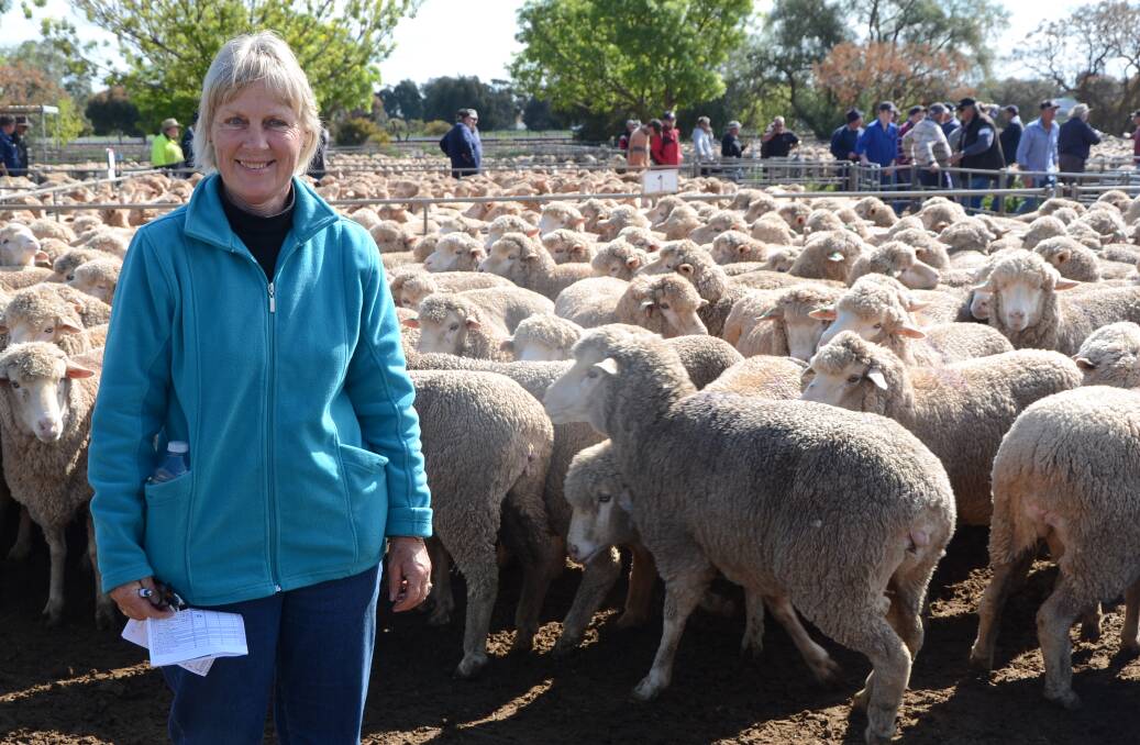 FIRM PRICE: Nanette Simpson, Jamestown, sold 170 Bradfield-blood 5.5-year-old breeding ewes at $166.