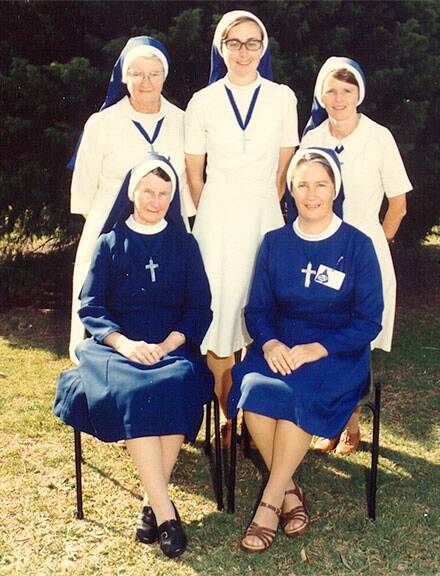 Looking back: The Good Samaritan Sisters in Charters Towers in 1980 included Sr Columba Lyons, Sr Andrea Please, Sr Veronica McDougall, Sr Clare Condon (now congregational leader) and Sr Veronica McCluskie. Photo: Good Samaritan Archives.