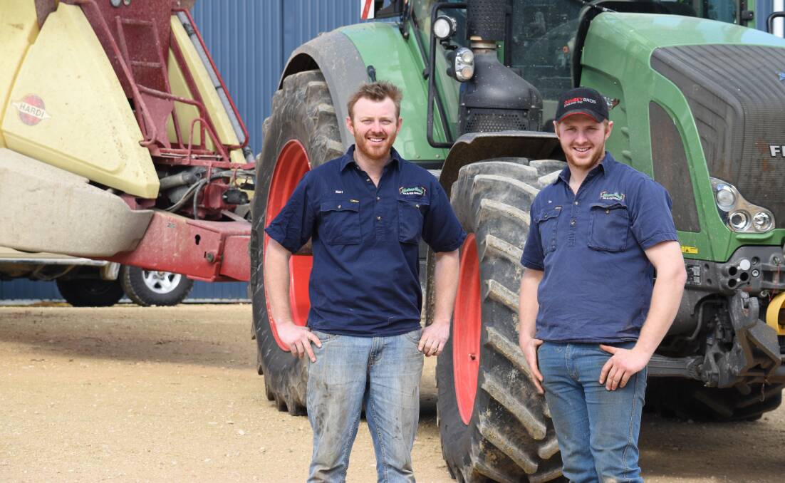 SUPER SEASON: Matt and Tim Eckert, Malinong, are in a good position with their canola crops, which have received 233 millimetres of rain for the growing season.