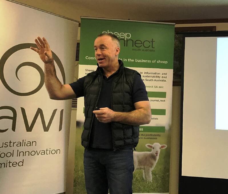 PAST EXPERIENCES: Vic grazier Tim Leeming shares his knowledge on managing sheep in dry scenarios with farmers on the Eyre Peninsula.