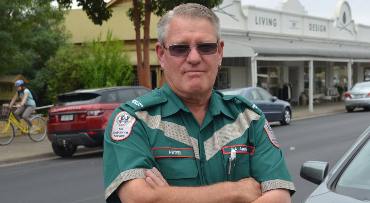 SERVING: Kapunda Ambulance Service worker Peter Brown has served the community for 16 and a half years, seeing some daunting scenes.
