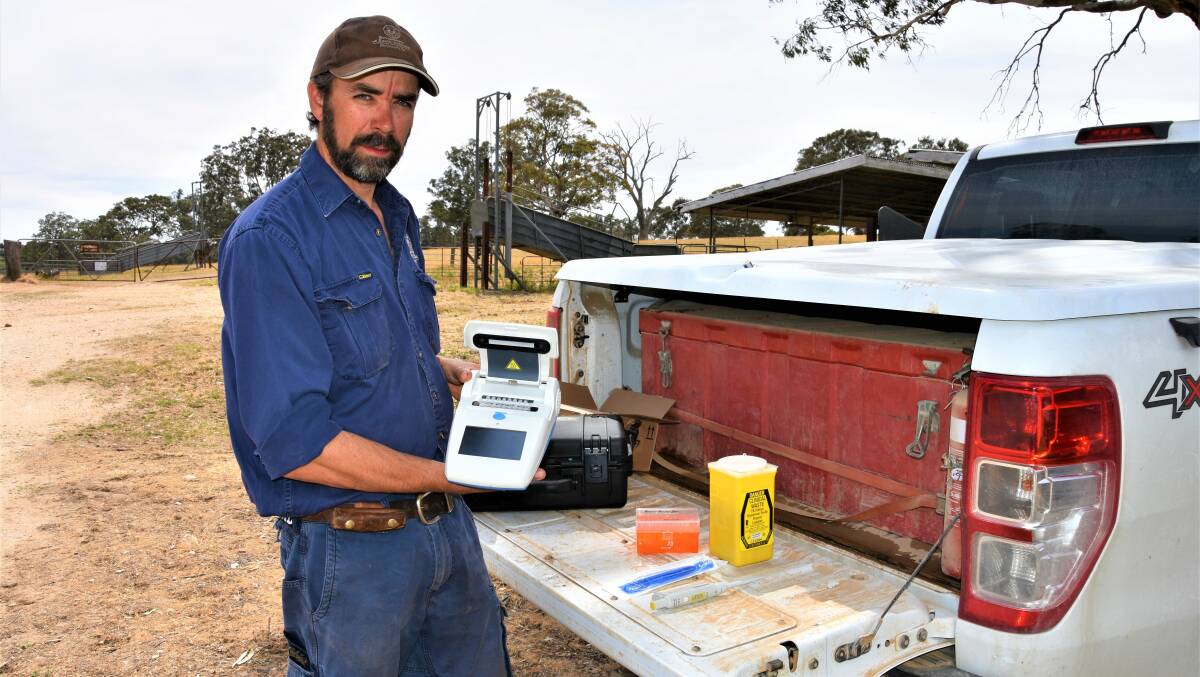 FUTURE: Biosecurity SA animal health officer Chris Van-Dissel, Nuriootpa, using the new LAMP technology which is a part of a state-wide trial. 