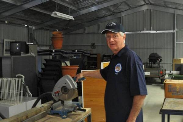 At work: Inaugral Men's Shed president Fred McInerney says he is daunted and excited with the opportunity to lead the Murraylands Community Men's Shed during its first year at the Murray Bridge showgrounds.