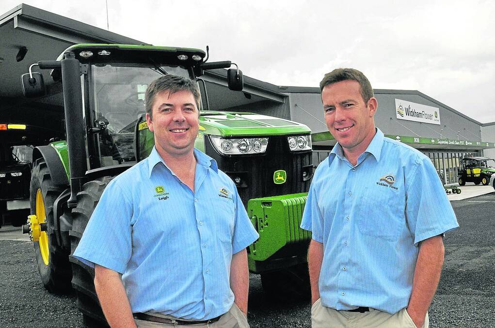NEW PREMISES: Integrated Solutions manager and director Leigh Muster and dealer principal Vaughn Colwill outside the new Wickham Flower Bordertown ag dealership in the industrial estate.