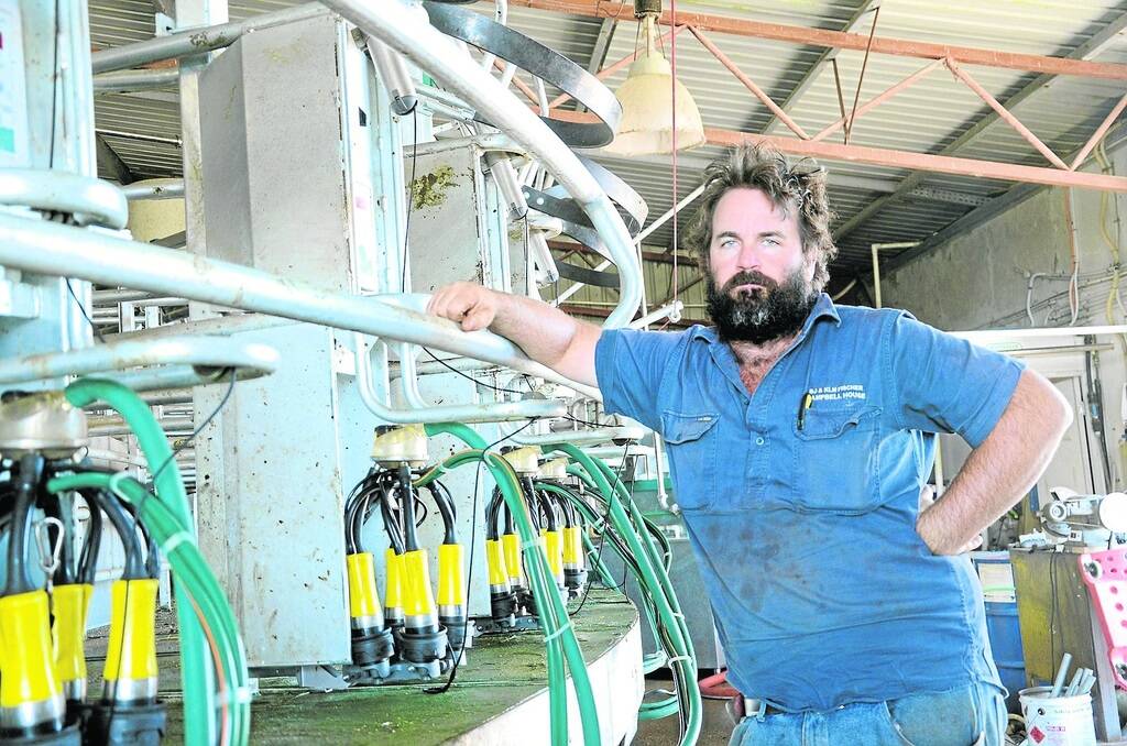 SOUND INVESTMENT: When it was time to upgrade his dairy, Meningie West farmer Brad Fischer went all-out, installing a new platform, variable speed vacuum pump, auto-drafting system, automatic cup removers, milk meters, automatic feeders, automatic heat detection, and ADF Milking clusters which dip cows’ teats and disinfect themselves.