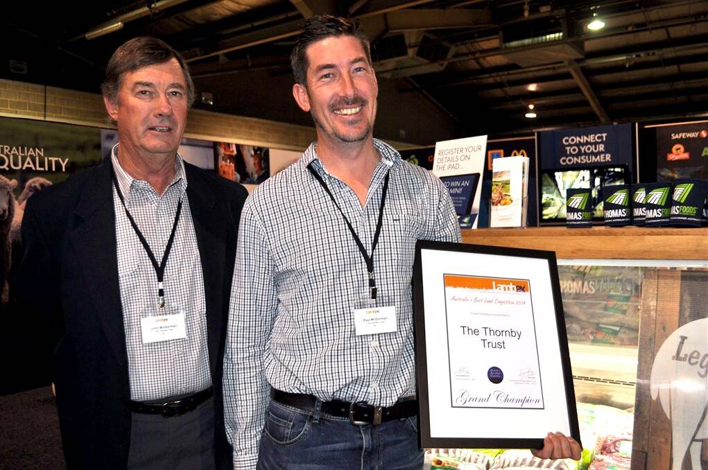 John and Paul McGorman, Thornby Grain Fed Lamb, Sanderston claimed the coveted title of Australia's Best Lamb.