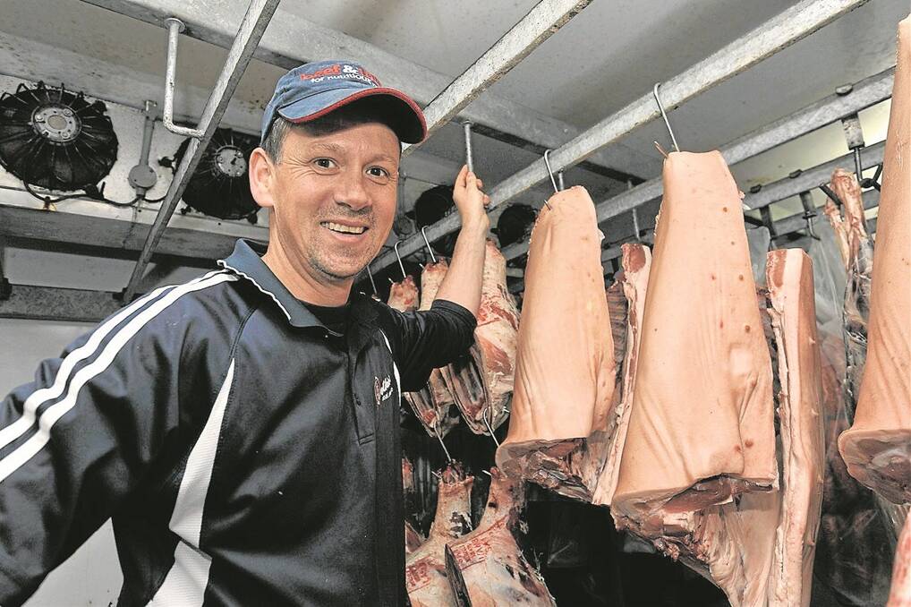 LOCAL LINKS: Pigs sourced locally have helped Clare butcher Jason Mathie create award-winning products.