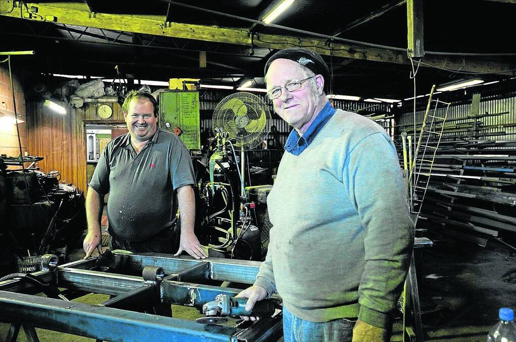 ESTABLISHED FIRM: Zacher Engineering’s Ashley, right, and Bradley Wilkin tend to concentrate on hydraulic hoses and fittings, roller chains and pipe clamps. Ashley says the region’s engineering businesses can afford to specialise because it sells across Australia.