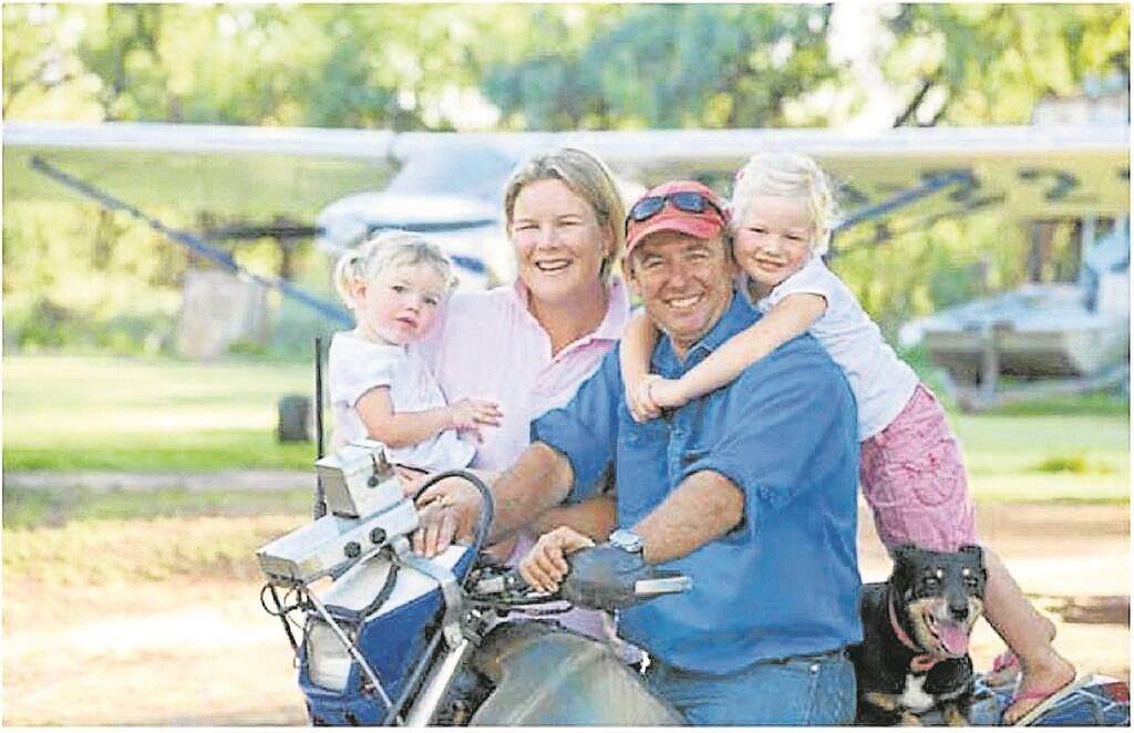 IMPORTANT CUSTODIANS: Following succession in 2012, James Robertson and his wife Kerrie, pictured with their children Sophie, Emily and their faithful kelpie Jack, became major shareholders at Chowilla and continue to look after the business and traditions at the historic property. Photo: Italo Vardaro