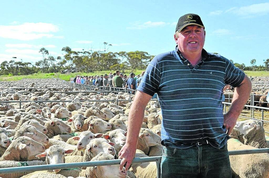 BREEDING BASE: Peter Schiller, Karoonda, sold 5.5yo ewes at $95 at the Murray Bridge sale.