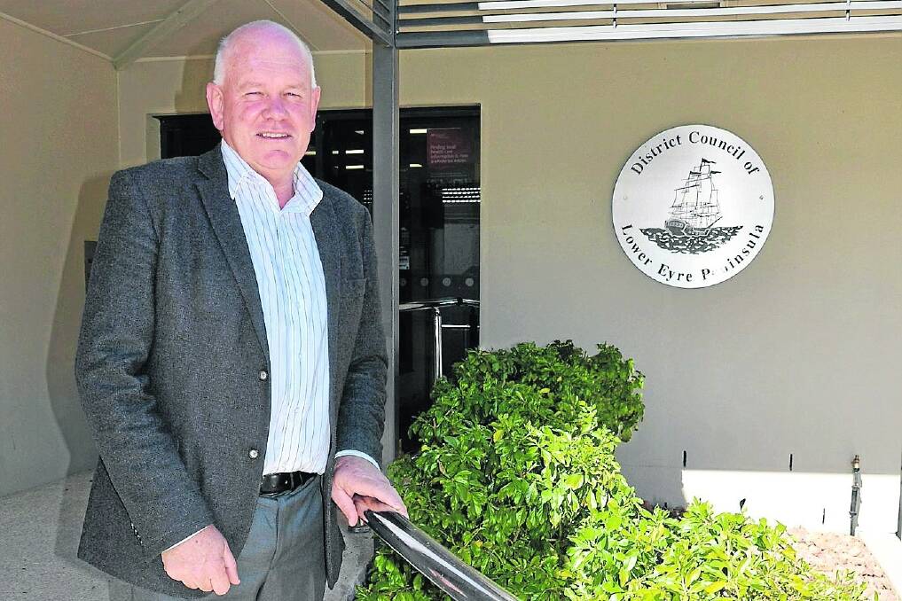 EXCITING TIMES: District Council of Lower Eyre Peninsula CEO Rodney Pearson is happy to see plenty of major works around Cummins.