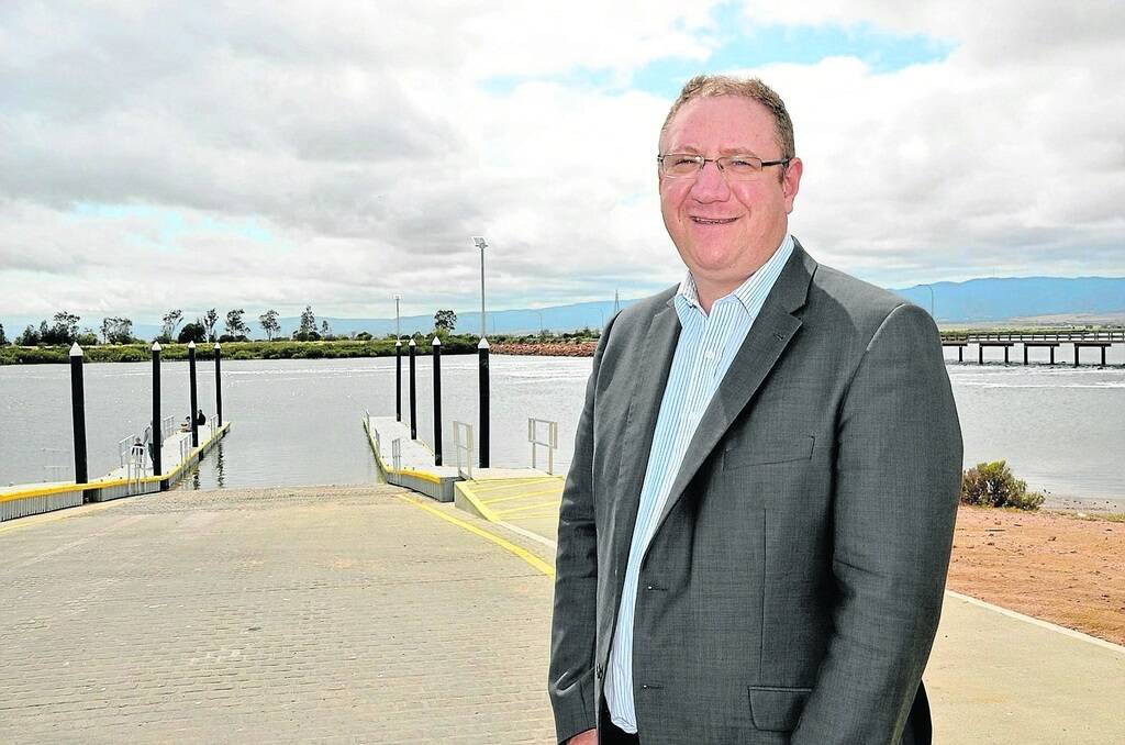 RAMPED-UP: Port Pirie Regional Council CEO Andrew Johnson at the site where two new boat ramps have been built.