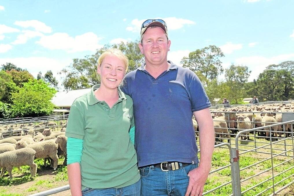 DORPER DOLLARS: Lynette Myer and William Pollock, Springton, sold White Dorpers at the Mount Pleasant sale.