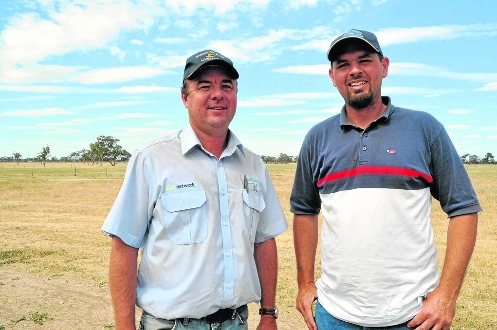 BIG DEAL: Spence Dix & Co director Jonathan Spence and Stoney Point stud principal John Gommers who has become a shareholder and managing partner after Coorong Designer Angus stud acquired the majority of the stud’s females.