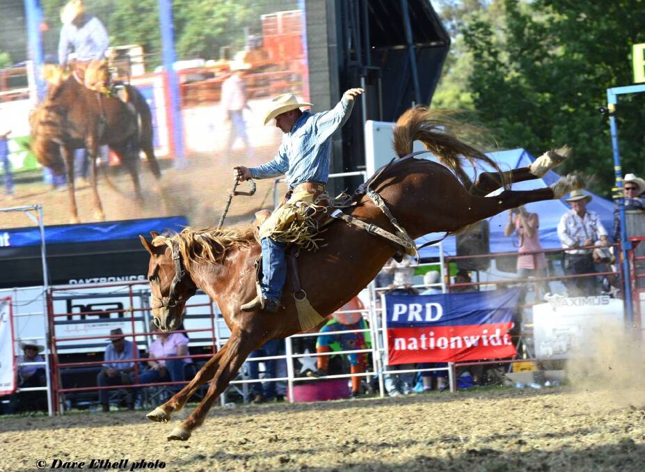 Glen Kent, Strathalbyn, won the saddle bronc competition aggregate at the Carrieton Rodeo last year with a second in the first round and win in the second round.