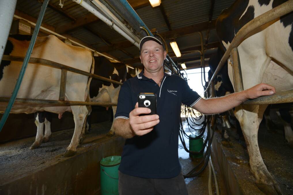 Langhorne Creek dairyfarmer James Stacey can often be found tweeting from his dairy.