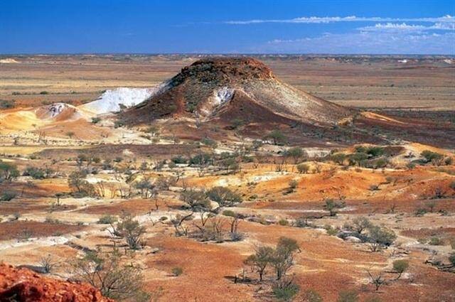 The Breakaways, 33km north of Coober Pedy, are a unique example of arid scenery.
