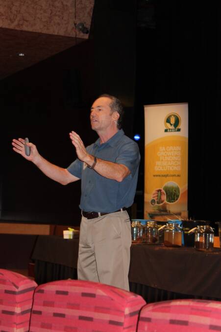 Canadian agronomist Peter Johnson at the SANTFA conference.