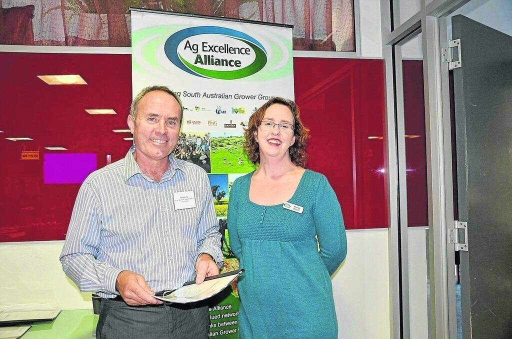 ALLIANCE MILESTONE: Adelaide & Mount Lofty Ranges NRM district manager Anthony Fox and Ag Ex Alliance’s Mandy Pearce celebrated the alliance’s 10-year anniversary.