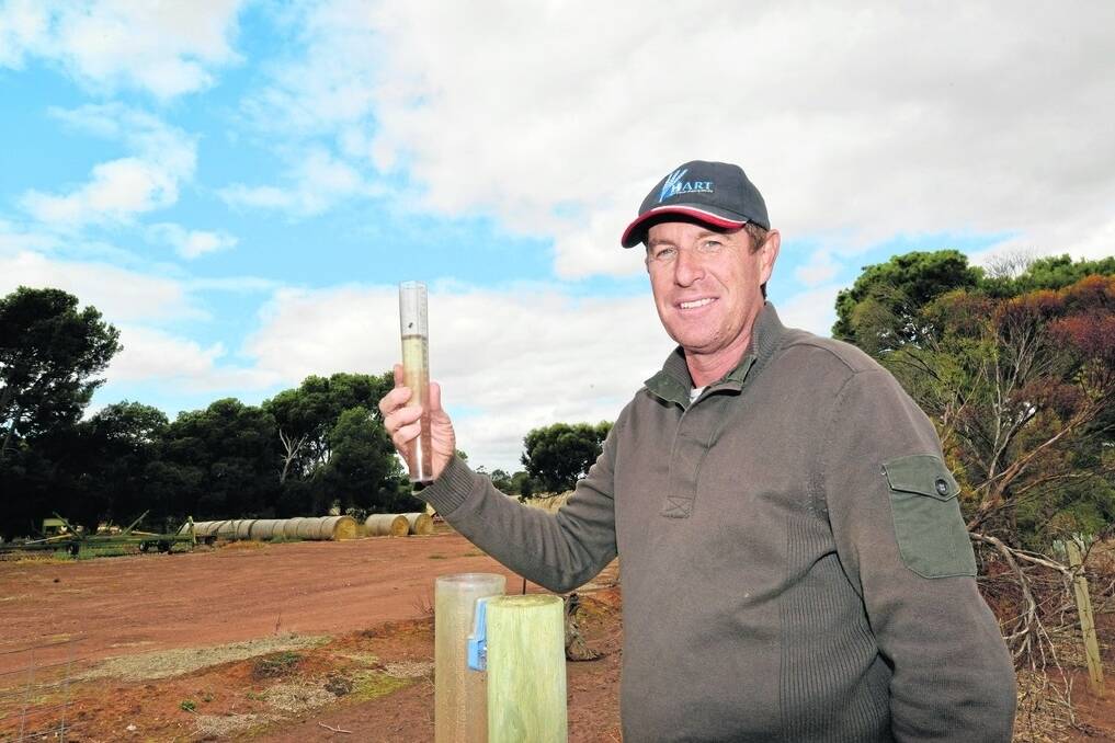 Michael Jaeschke received 17mm of rain on his property at Hart during Easter.