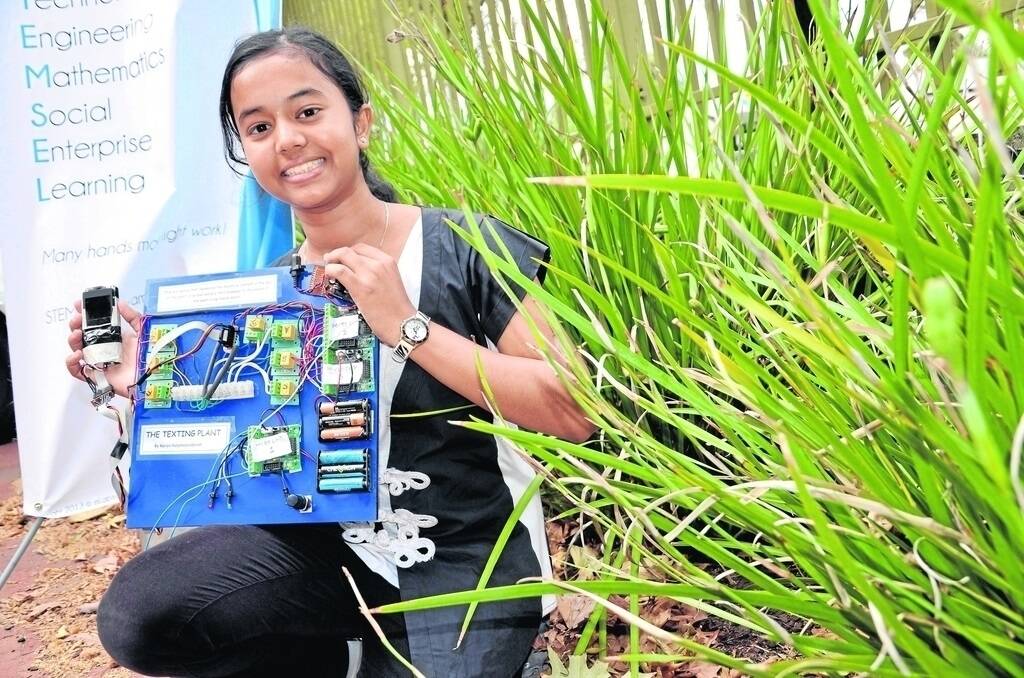 Kaviya Kalyanasundaram and her remote sensor.