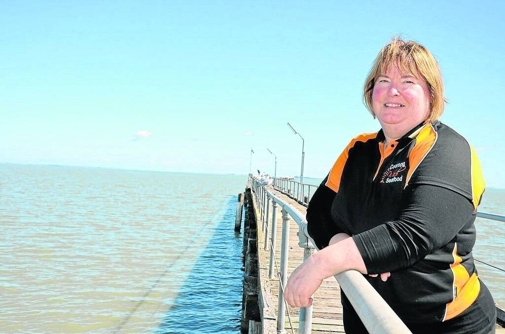 Tracy Hill at Lake Albert. She says the impact of fur seals in the Coorong system is getting worse.