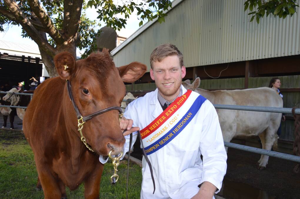 Nick van den Berg was the 2014 SA Junior Heifer Expo senior champion herdsman.
