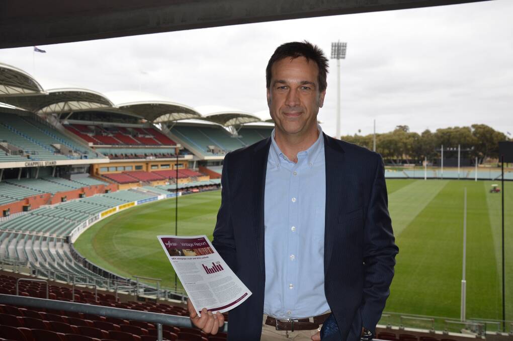 Winemakers' Federation of Australia chief executive Paul Evans with the organisation's 2015 Vintage Report.
